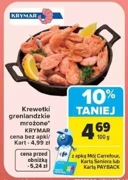 Carrefour Krewetki grenlandzkie mrożone oferta
