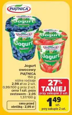 Carrefour Jogurt owocowy PIĄTNICA oferta