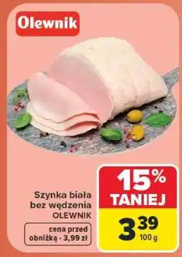 Carrefour Szynka biała bez wędzenia oferta