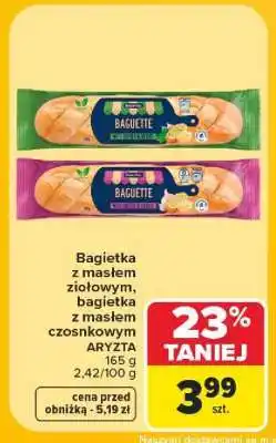 Carrefour Bagietka z masłem ziołowym, bagietka z masłem czosnkowym oferta