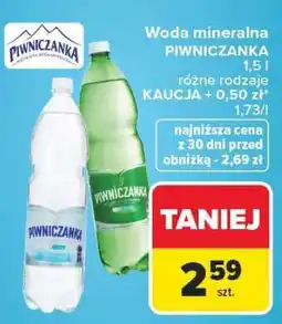 Carrefour Woda mineralna PIWNICZANKA oferta