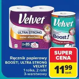 Carrefour Ręcznik papierowy BOOST!, ULTRA STRONG VELVET oferta