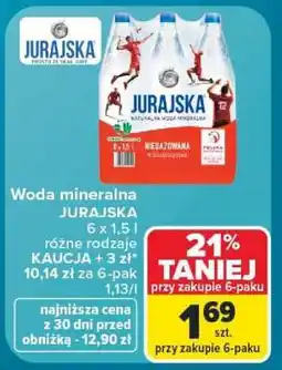 Carrefour Woda mineralna Jurajska oferta