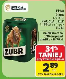 Carrefour Piwo ŻUBR oferta