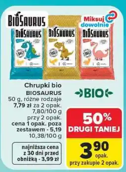 Carrefour Chrupki bio BIOSAURUS oferta