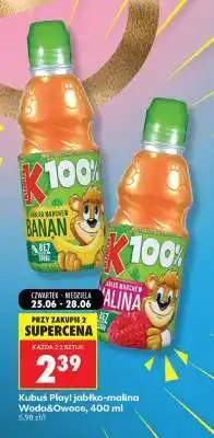 Biedronka Kubuś Play! jabłko-malina Woda&Owoce, 400 ml oferta