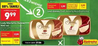 Biedronka Lody Marletto Delice, 900 ml oferta