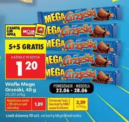 Biedronka WAFLE MEGA GRZEŚKI, 48 G oferta