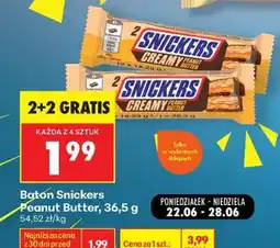 Biedronka Baton Snickers Peanut Butter, 36,5 g oferta