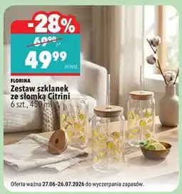 Biedronka Zestaw szklanek ze słomką Citrini oferta