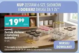 Biedronka Zestaw słoików z metalową nakrętką 6 szt oferta