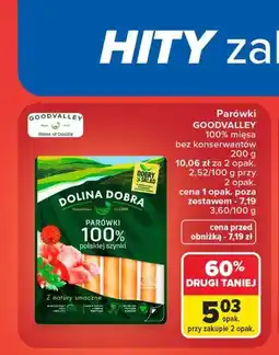 Carrefour Parówki GOODVALLEY 100% mięsa bez konserwantów oferta