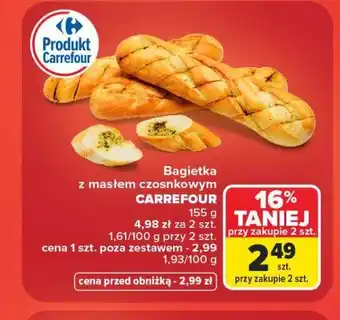 Carrefour Bagietka z masłem czosnkowym CARREFOUR oferta