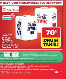 Carrefour Żywiec Piwo Premium, Salty, 0% oferta