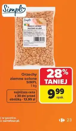 Carrefour Orzechy ziemne solone SIMPL oferta