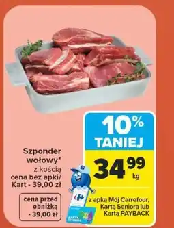 Carrefour Szponder wołowy z kością oferta