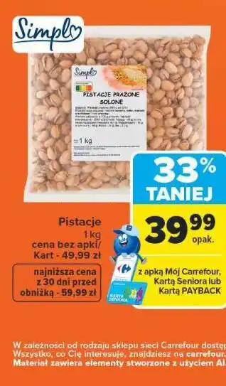 Carrefour Pistacje Simpl oferta