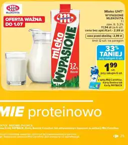 Carrefour Mleko UHT WYPASIONE MLEKOVITA oferta