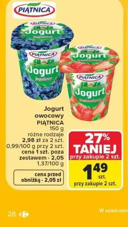 Carrefour Piątnica Jogurt owocowy oferta