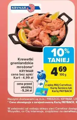 Carrefour Krewetki grenlandzkie mrożone KRYMAR oferta