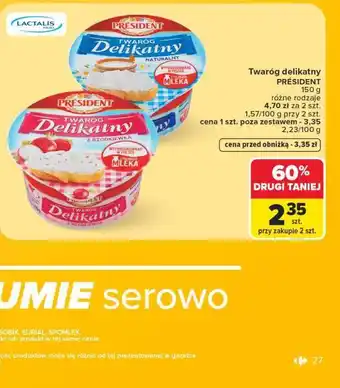 Carrefour Twaróg delikatny Président oferta