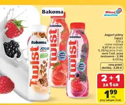 Carrefour Bakoma Twist Jogurt pitny oferta