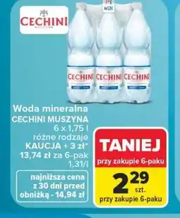 Carrefour Woda mineralna CECHINI MUSZYNA oferta