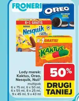 Carrefour Lody multipak Kaktus, Oreo, Nesquik, Nuii oferta