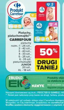 Carrefour Pieluchy, pieluchomajtki CARREFOUR oferta