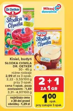Carrefour Kisiel, budyń Słodka Chwila oferta