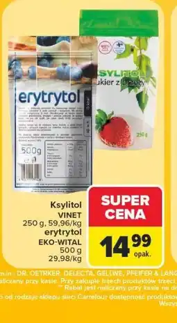 Carrefour Ksylitol, erytrytol oferta