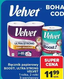 Carrefour Ręcznik papierowy Velvet Boost!, Ultra Strong oferta