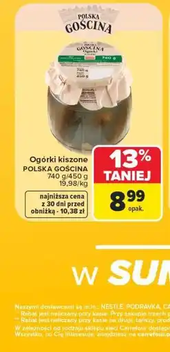 Carrefour Ogórki kiszone POLSKA GOŚCINA oferta