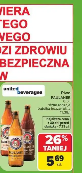 Carrefour Piwo Paulaner oferta