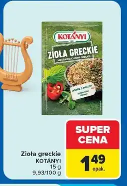 Carrefour Zioła greckie Kotányi oferta
