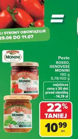 Carrefour Pesto Rosso, Genovese Monini oferta