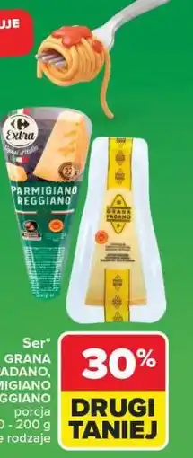 Carrefour Ser Grana Padano, Parmigiano Reggiano porcja oferta
