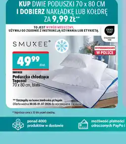 Biedronka SMUKEE Poduszka chłodząca Topcool 70 x 80 cm, biała oferta