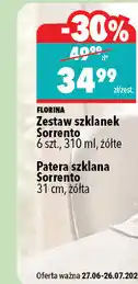 Biedronka FLORINA Zestaw szklanek Sorrento / Patera szklana Sorrento oferta