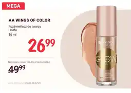 Rossmann Rozświetlacz do twarzy i ciała AA Wings of Color Glow Power Of oferta