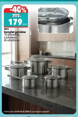 Biedronka Komplet garnków Smile 10 elementów oferta