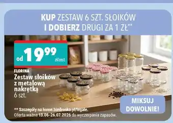 Zestaw słoików z metalową nakrętką Florina
