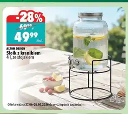 Biedronka Słoik z kranikiem ze stojakiem Altom Design oferta