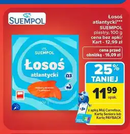 Carrefour Łosoś atlantycki wędzony Suempol plastry oferta