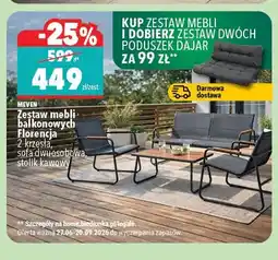 Biedronka Zestaw mebli balkonowych Meven Florencja oferta