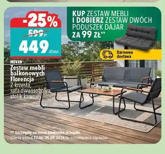 Zestaw mebli balkonowych Meven Florencja