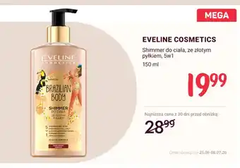 Rossmann Shimmer do ciała Eveline Cosmetics Brazilian Body ze złotym pyłkiem 5w1 oferta