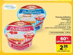 Carrefour Twaróg delikatny z rzodkiewką Président oferta