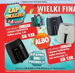 Biedronka Frytkownica beztłuszczowa Hoffen kremowa oferta