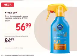 Rossmann Spray do opalania aktywujący naturalną opaleniznę SPF 50 Nivea Sun Protect & Bronze oferta